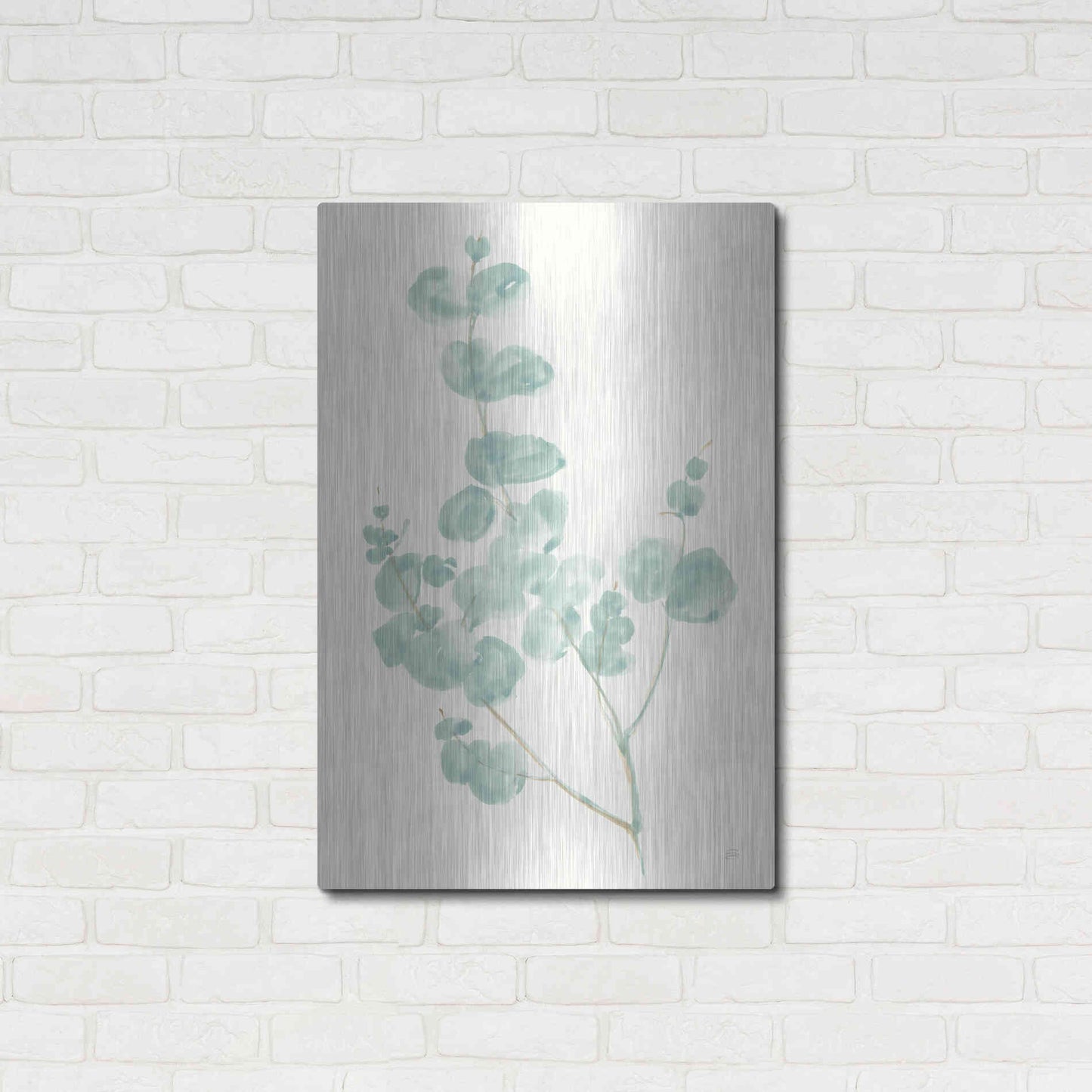 Luxe Metal Art 'Eucalyptus Branch I' by Chris Paschke, Metal Wall Art,24x36