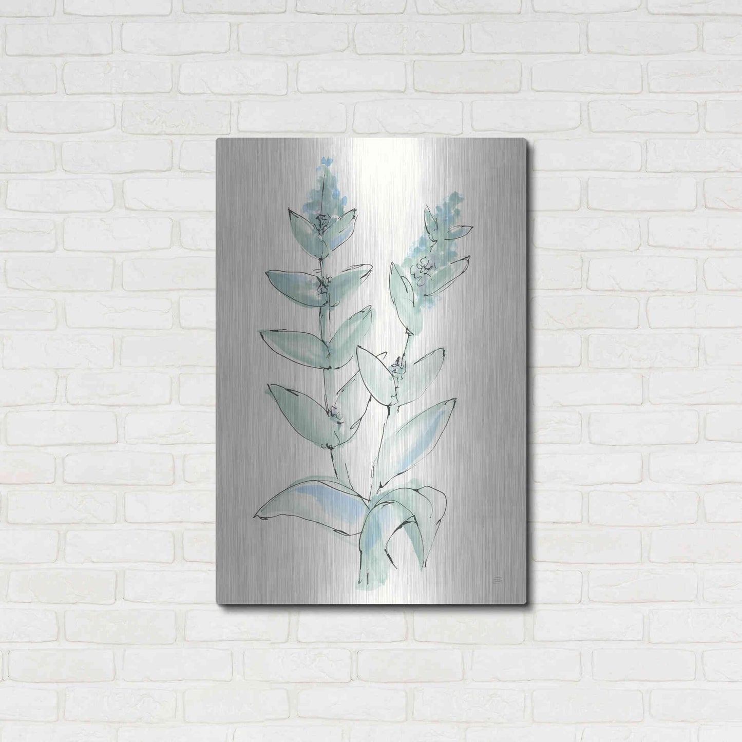 Luxe Metal Art 'Lambs Ear Sage III' by Chris Paschke, Metal Wall Art,24x36