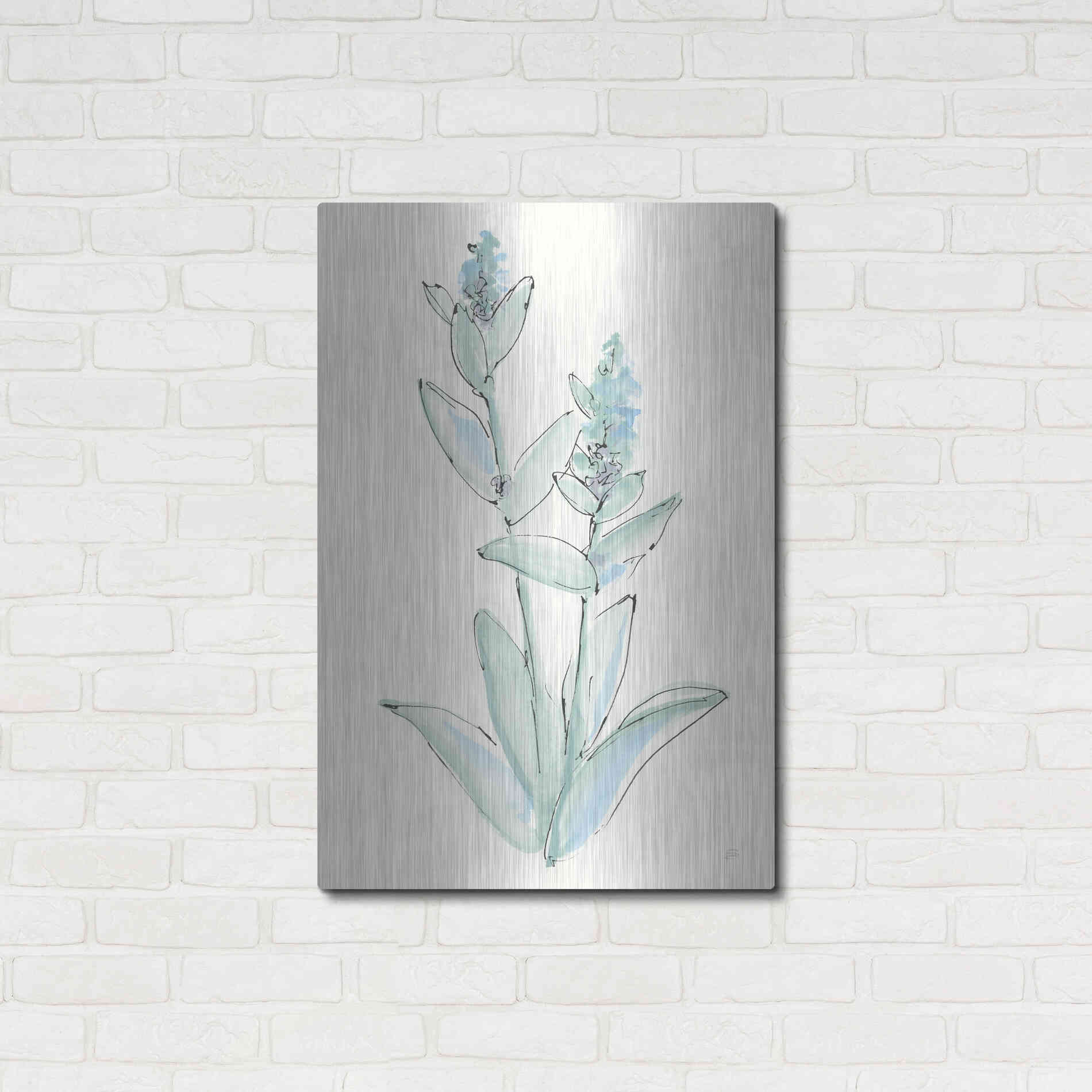 Luxe Metal Art 'Lambs Ear Sage IV' by Chris Paschke, Metal Wall Art,24x36