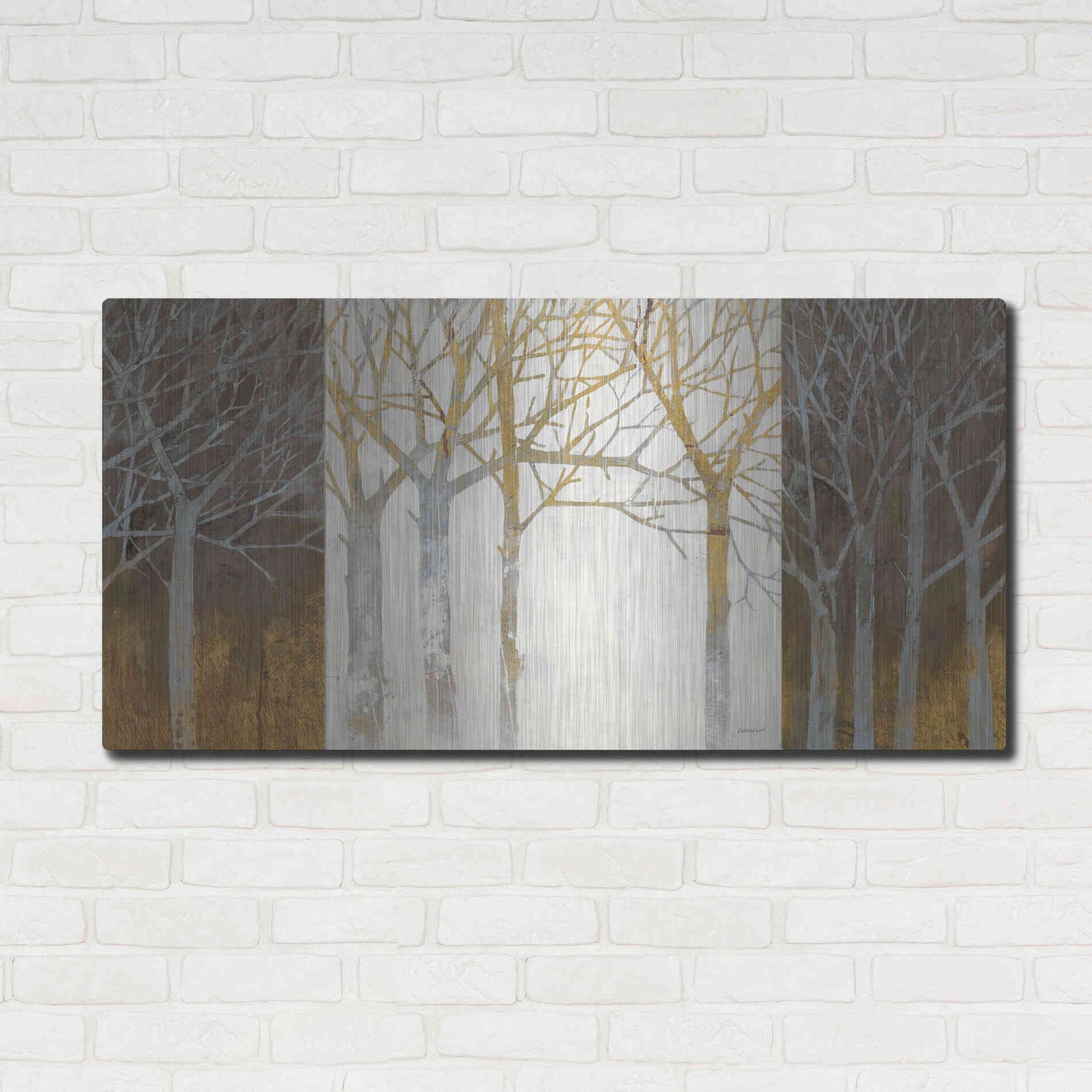 Luxe Metal Art 'Night and Day' by Kathrine Lovell, Metal Wall Art,48x24