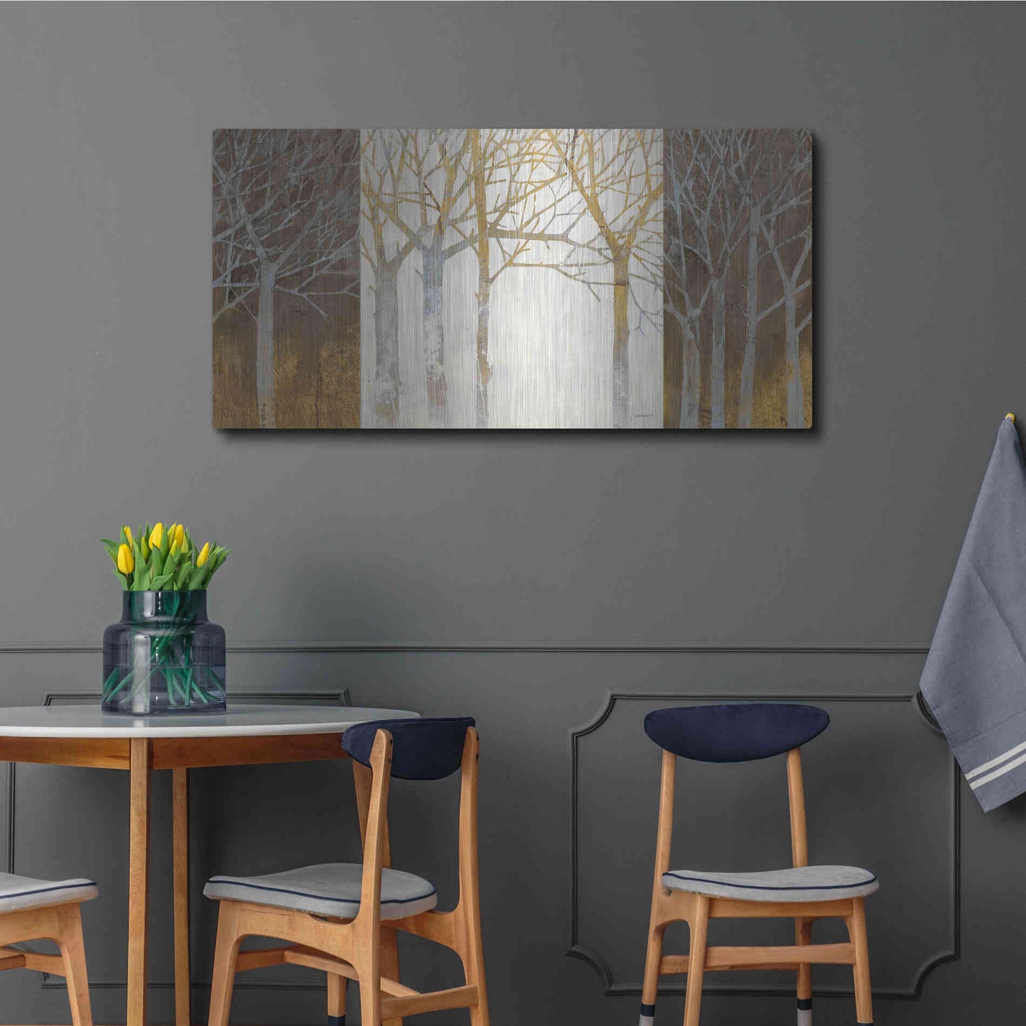 Luxe Metal Art 'Night and Day' by Kathrine Lovell, Metal Wall Art,48x24