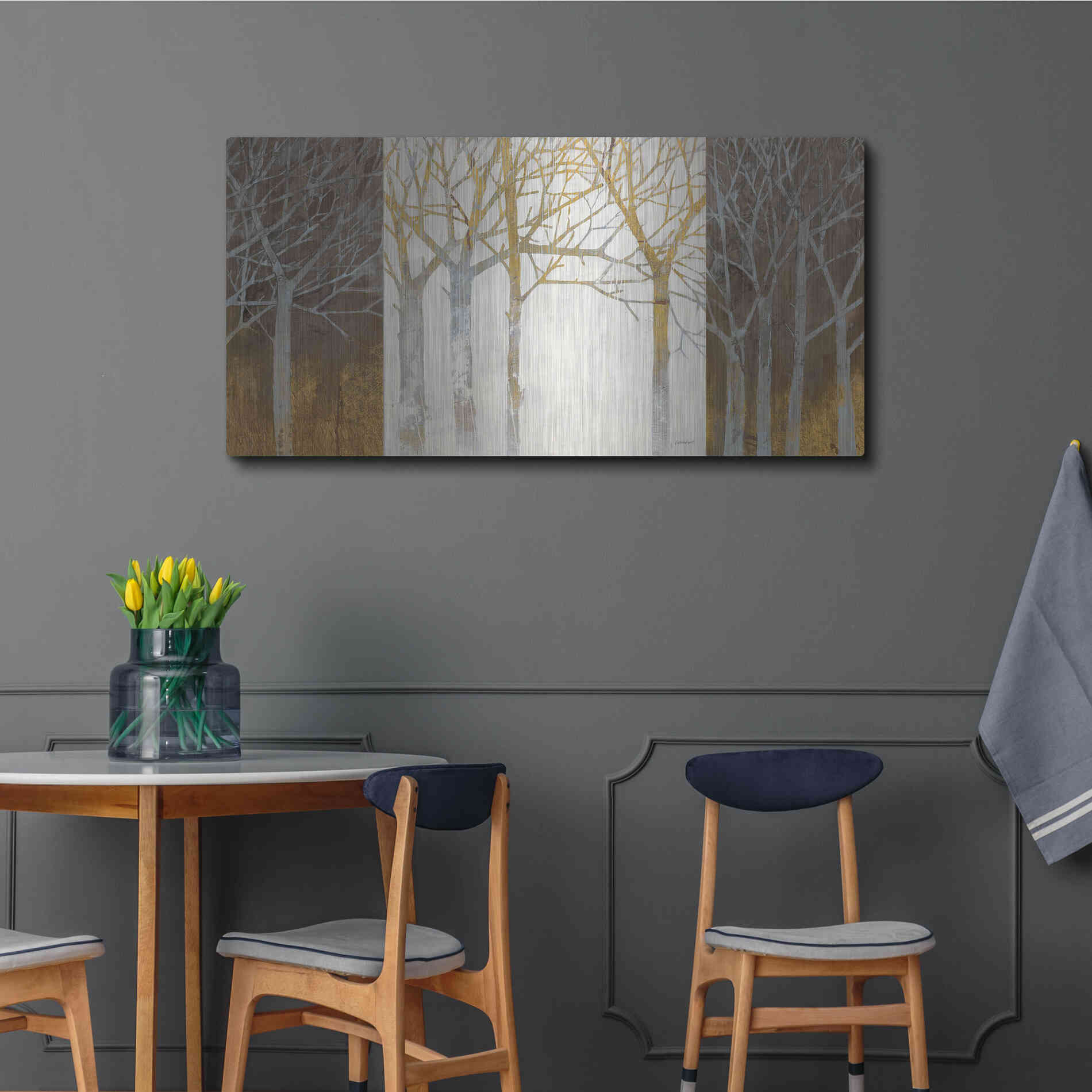 Luxe Metal Art 'Night and Day' by Kathrine Lovell, Metal Wall Art,48x24