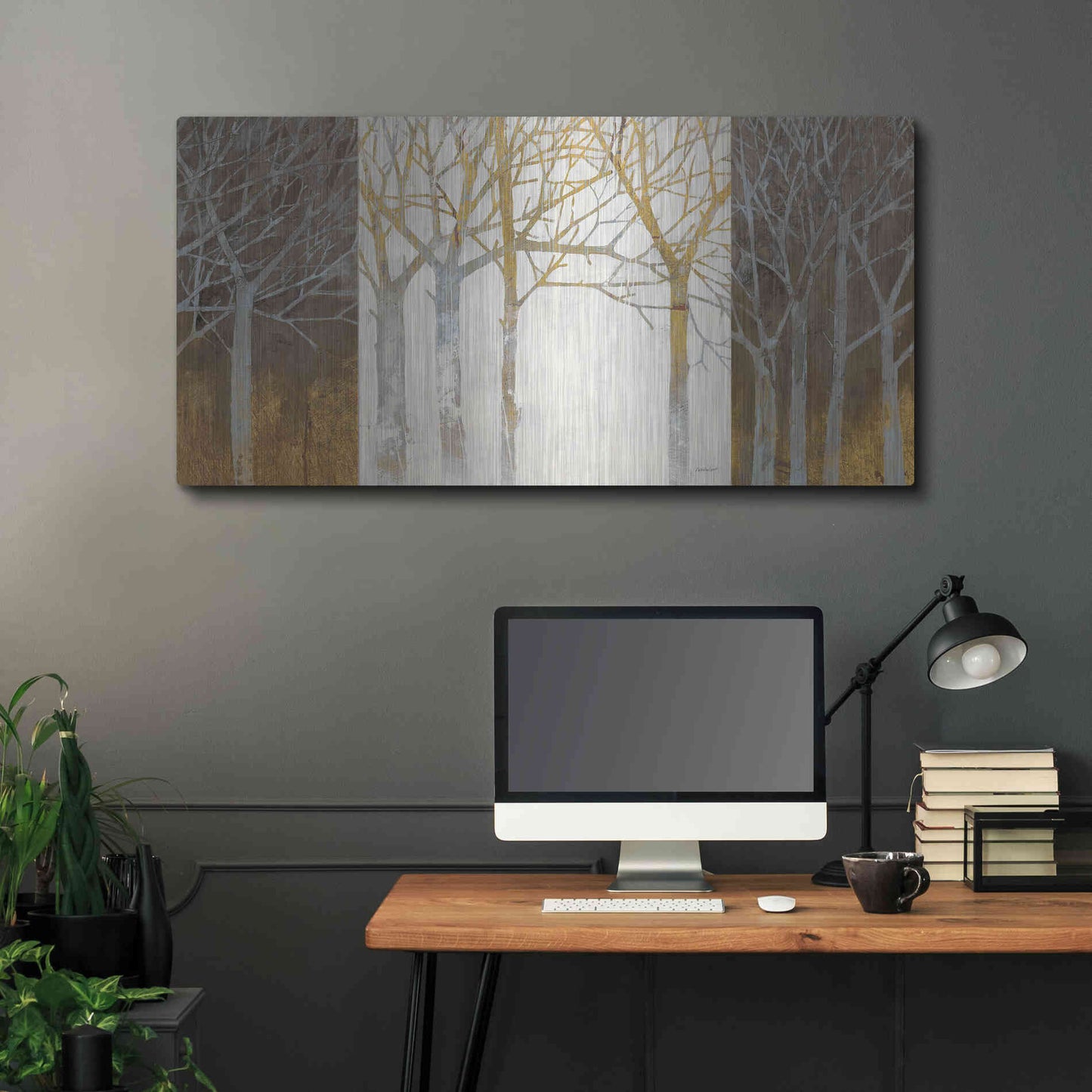 Luxe Metal Art 'Night and Day' by Kathrine Lovell, Metal Wall Art,48x24
