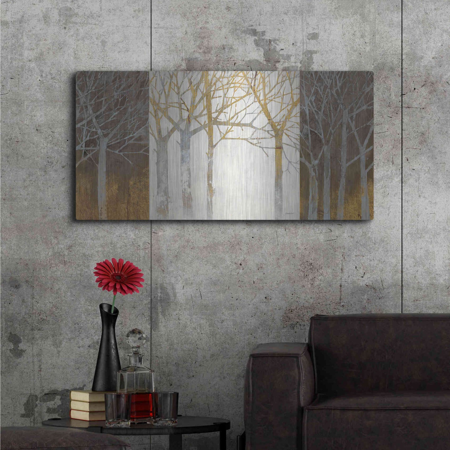Luxe Metal Art 'Night and Day' by Kathrine Lovell, Metal Wall Art,48x24