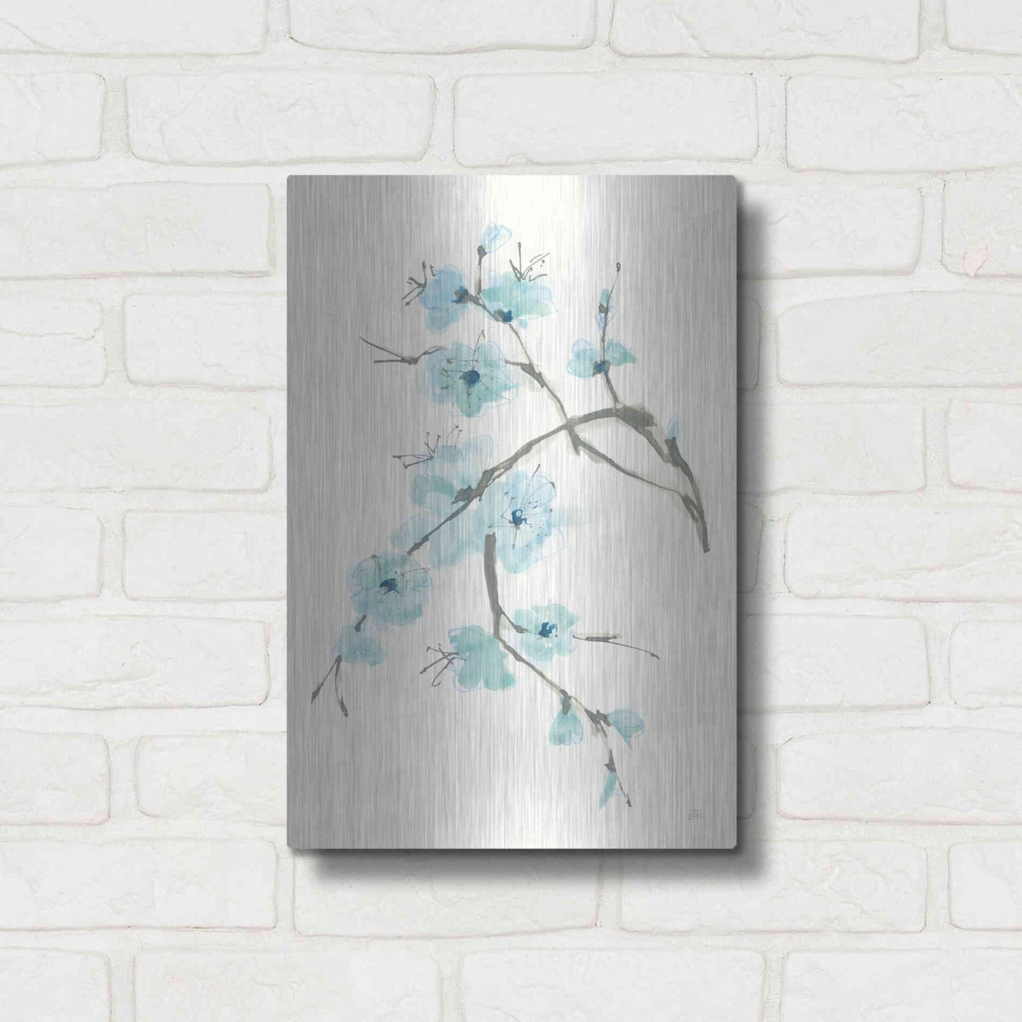 Luxe Metal Art 'Tinted Branch II' by Chris Paschke, Metal Wall Art,12x16