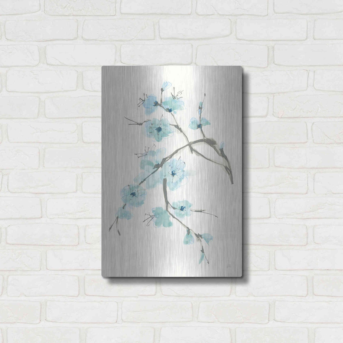 Luxe Metal Art 'Tinted Branch II' by Chris Paschke, Metal Wall Art,16x24