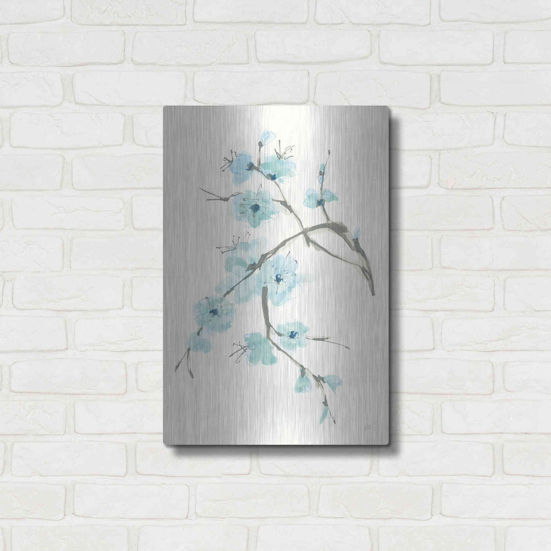 Luxe Metal Art 'Tinted Branch II' by Chris Paschke, Metal Wall Art,16x24