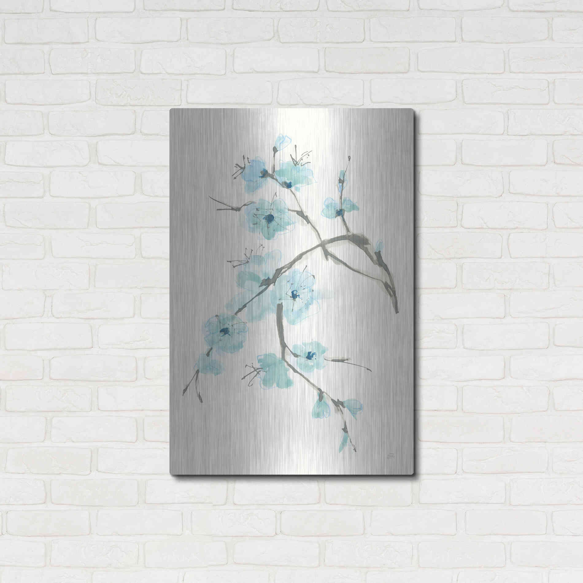 Luxe Metal Art 'Tinted Branch II' by Chris Paschke, Metal Wall Art,24x36