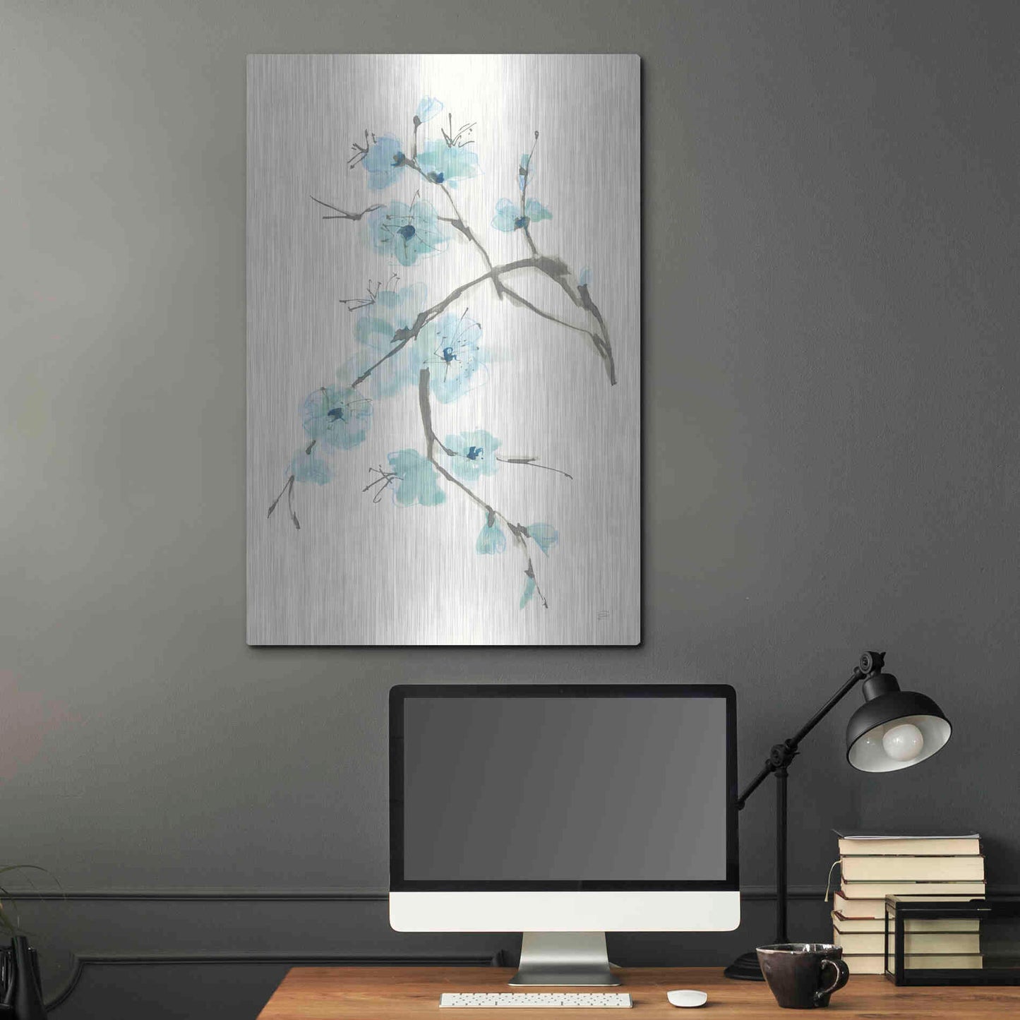 Luxe Metal Art 'Tinted Branch II' by Chris Paschke, Metal Wall Art,24x36