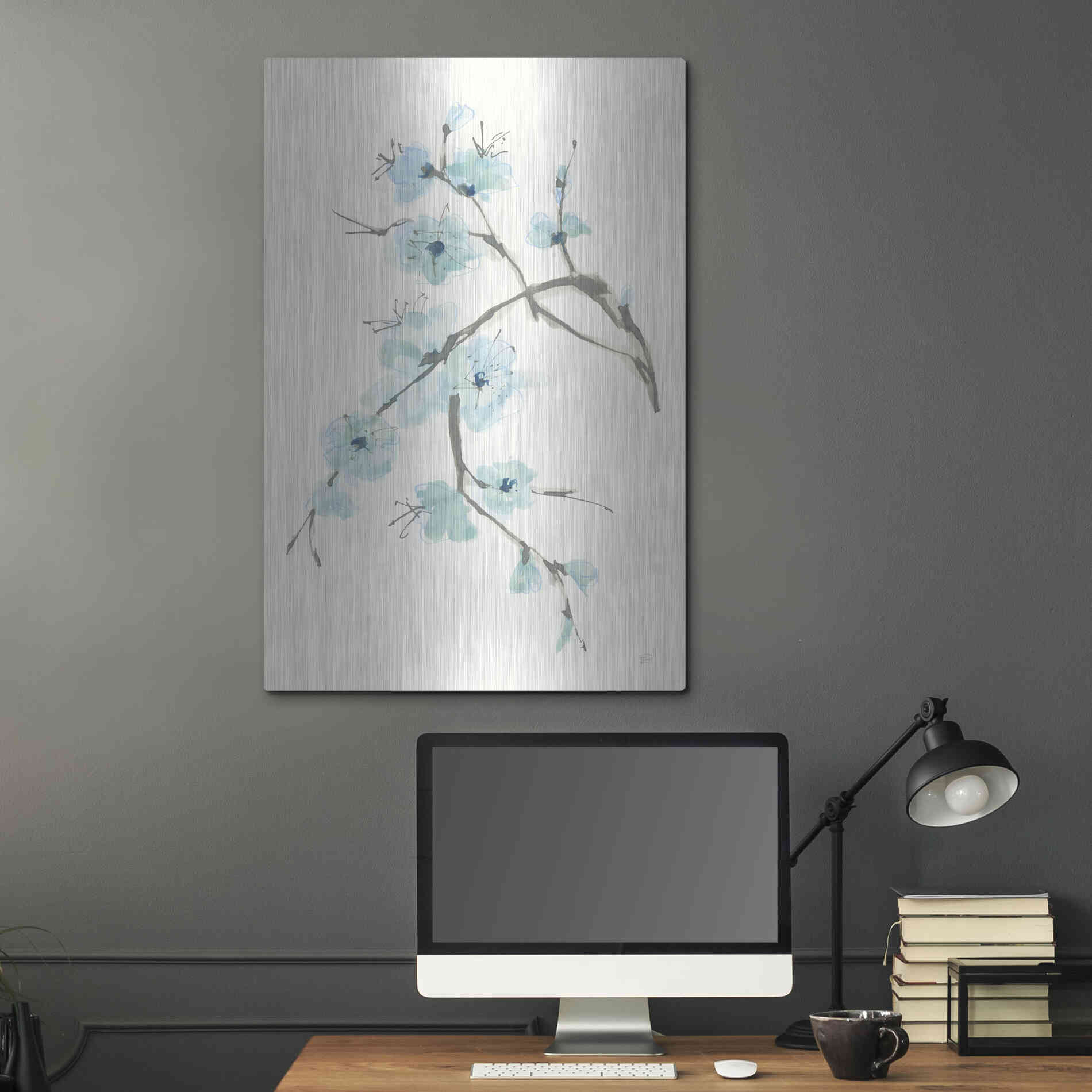 Luxe Metal Art 'Tinted Branch II' by Chris Paschke, Metal Wall Art,24x36