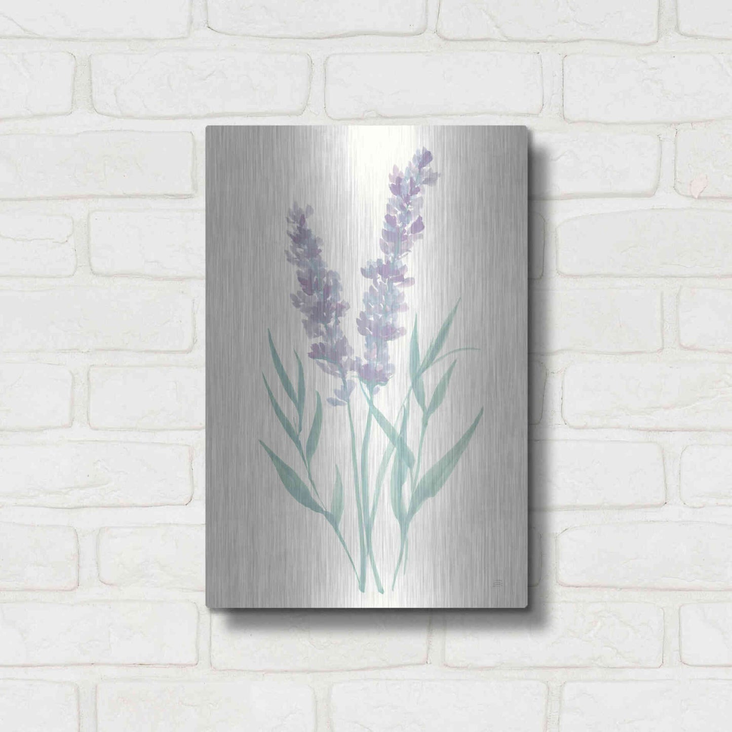 Luxe Metal Art 'Lavender I' by Chris Paschke, Metal Wall Art,12x16