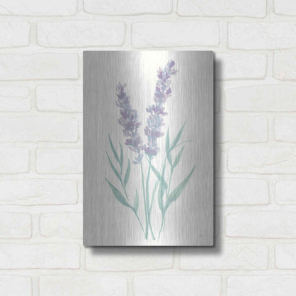 Luxe Metal Art 'Lavender I' by Chris Paschke, Metal Wall Art,12x16