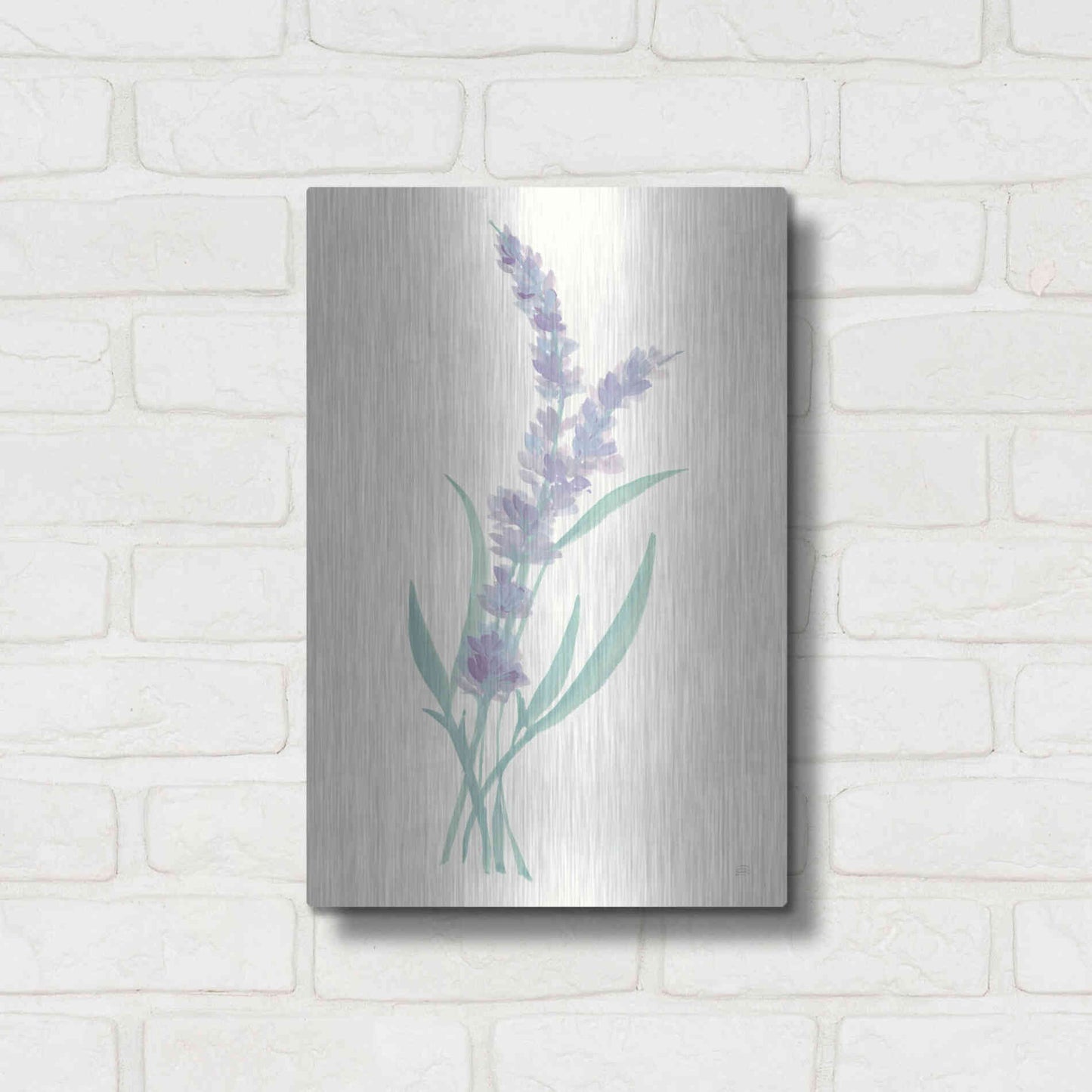 Luxe Metal Art 'Lavender II' by Chris Paschke, Metal Wall Art,12x16