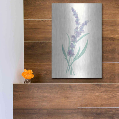 Luxe Metal Art 'Lavender II' by Chris Paschke, Metal Wall Art,12x16