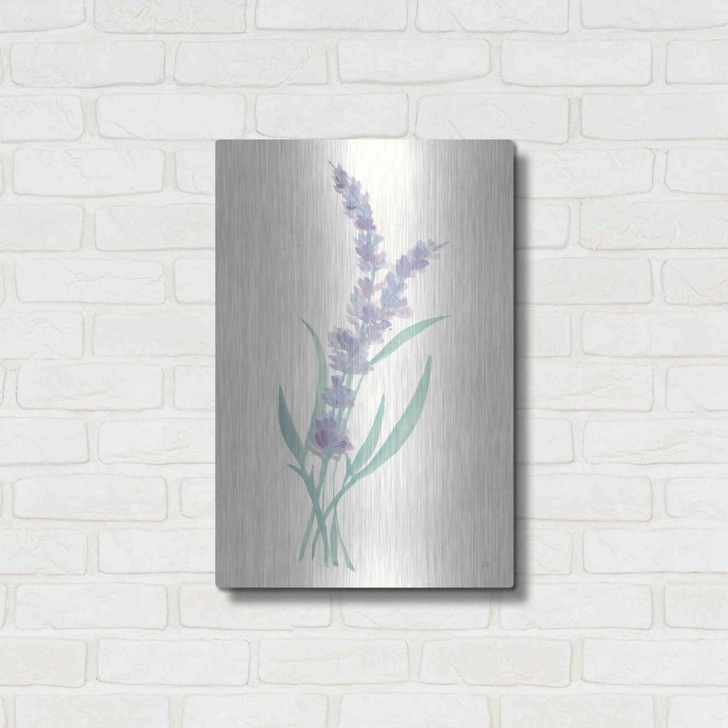 Luxe Metal Art 'Lavender II' by Chris Paschke, Metal Wall Art,16x24