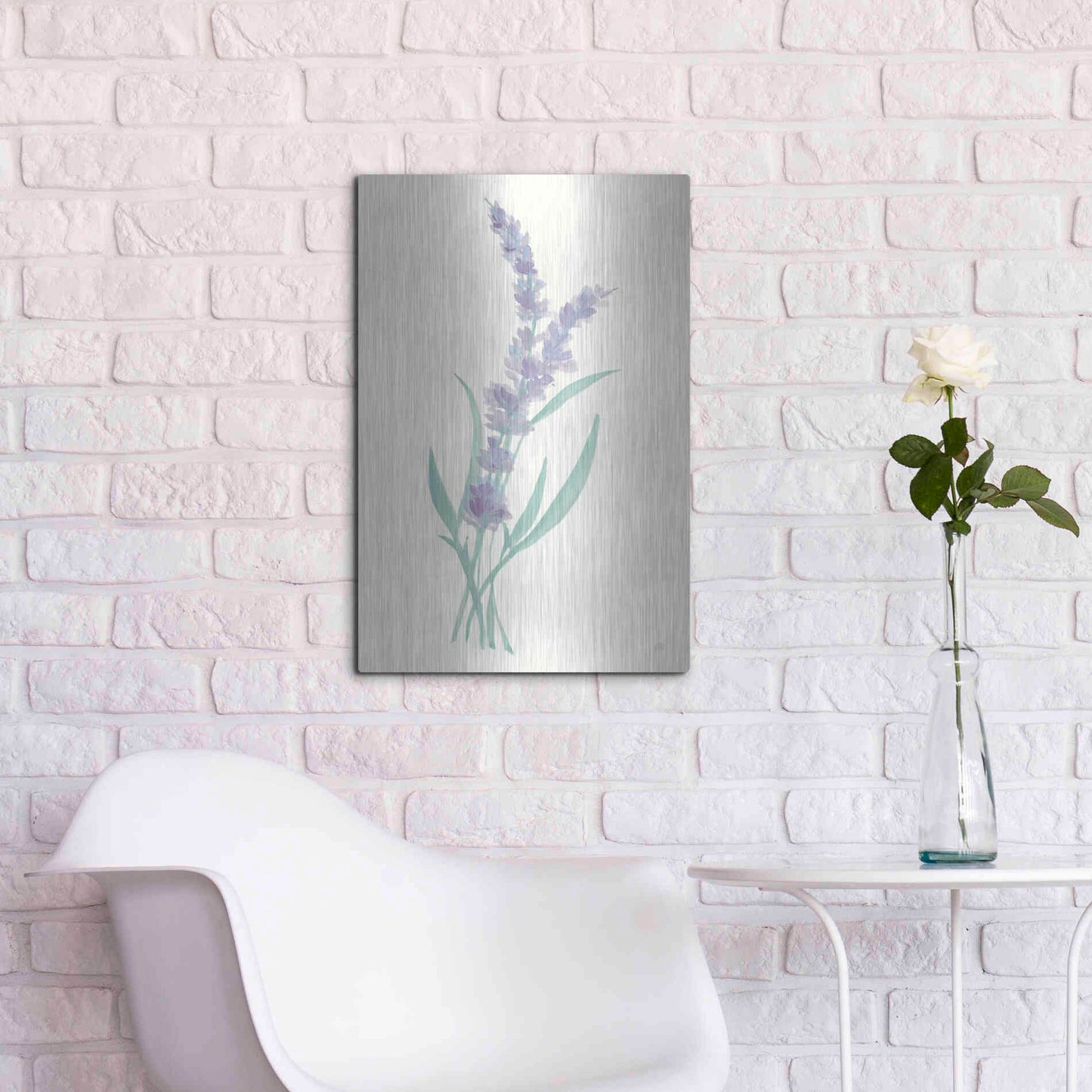 Luxe Metal Art 'Lavender II' by Chris Paschke, Metal Wall Art,16x24