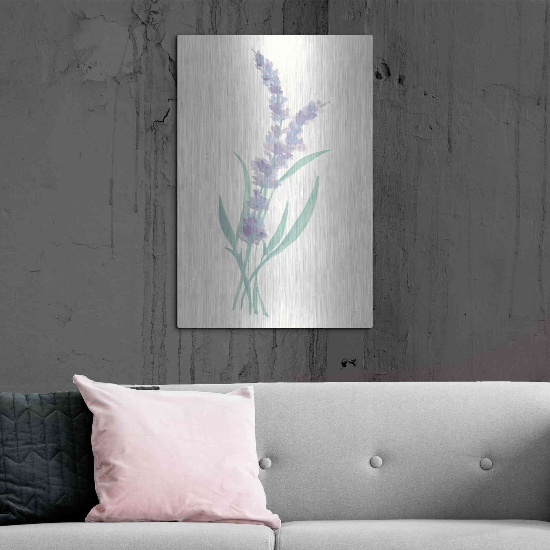 Luxe Metal Art 'Lavender II' by Chris Paschke, Metal Wall Art,24x36