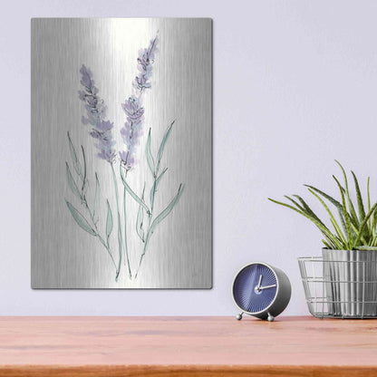 Luxe Metal Art 'Lavender III' by Chris Paschke, Metal Wall Art,12x16