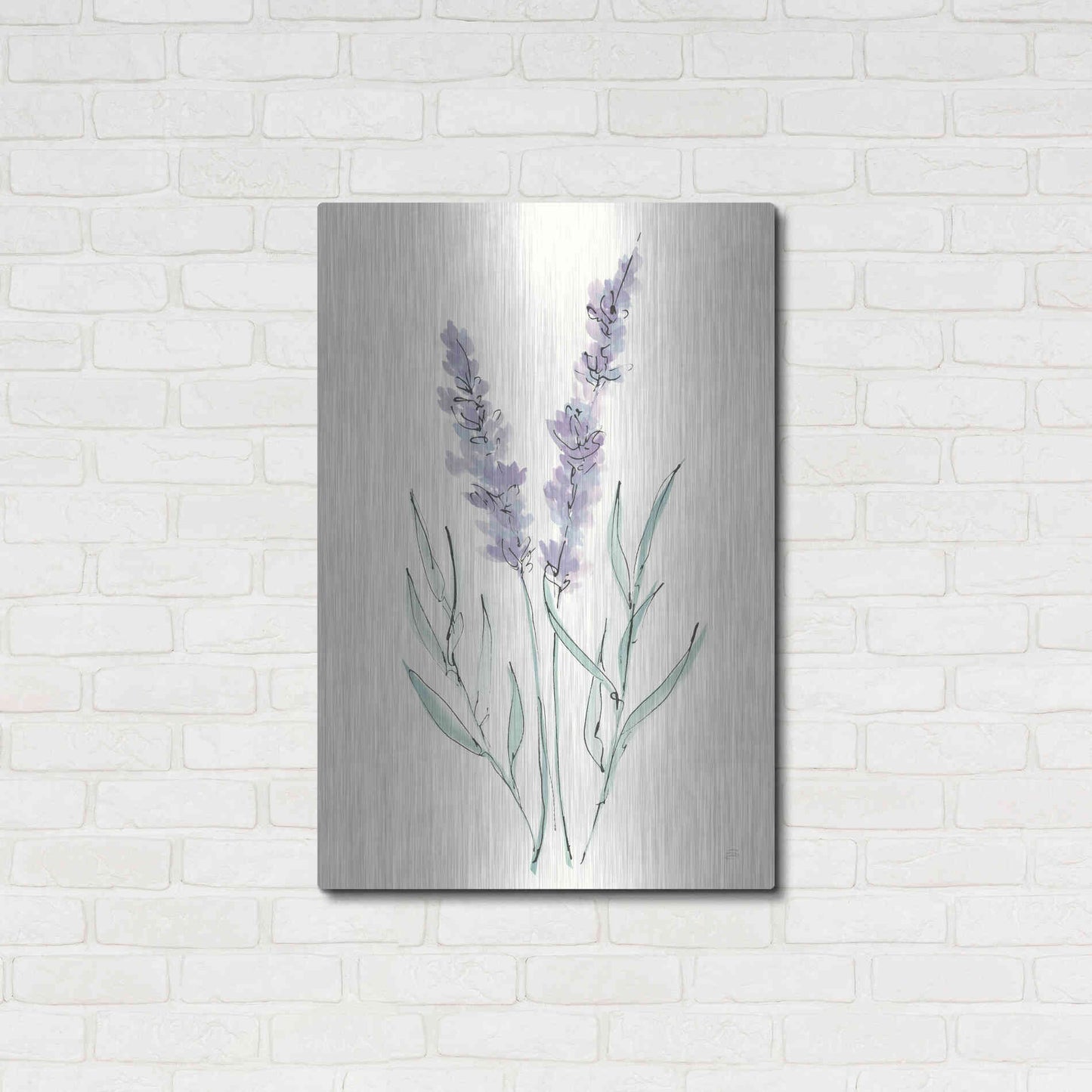 Luxe Metal Art 'Lavender III' by Chris Paschke, Metal Wall Art,24x36