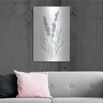 Luxe Metal Art 'Lavender III' by Chris Paschke, Metal Wall Art,24x36