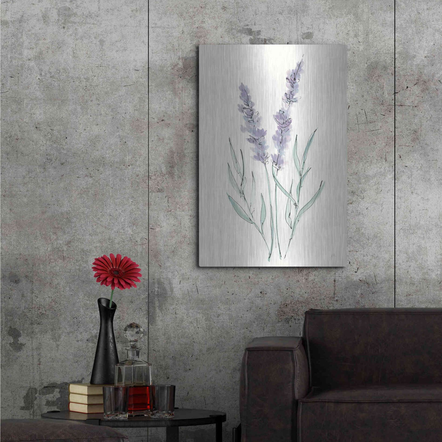 Luxe Metal Art 'Lavender III' by Chris Paschke, Metal Wall Art,24x36