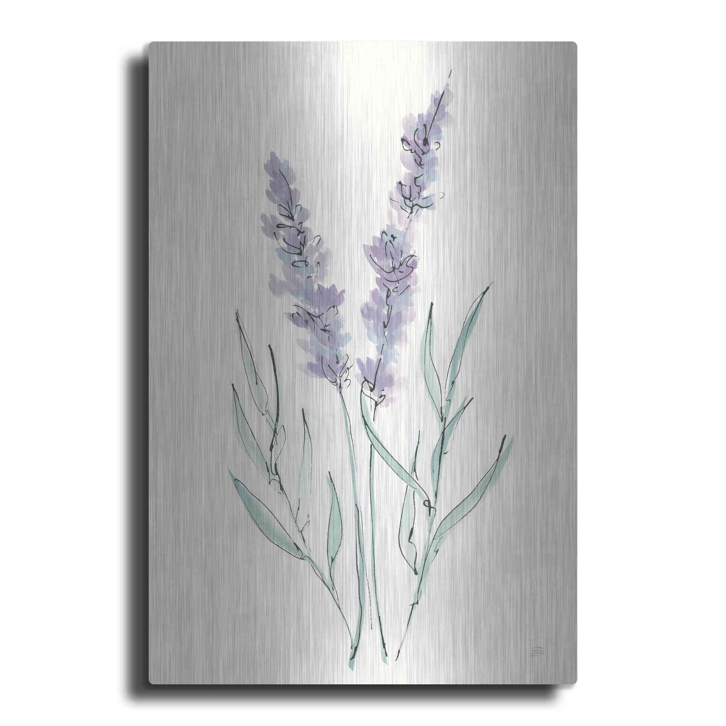 Luxe Metal Art 'Lavender III' by Chris Paschke, Metal Wall Art