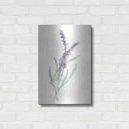 Luxe Metal Art 'Lavender IV' by Chris Paschke, Metal Wall Art,16x24