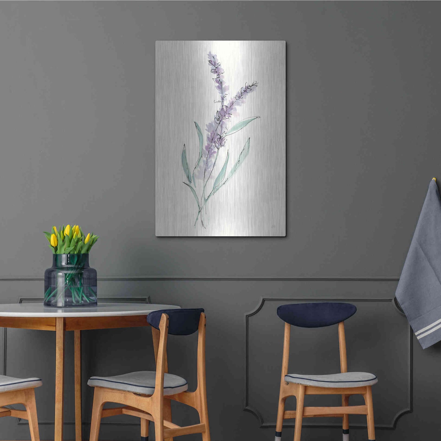 Luxe Metal Art 'Lavender IV' by Chris Paschke, Metal Wall Art,24x36