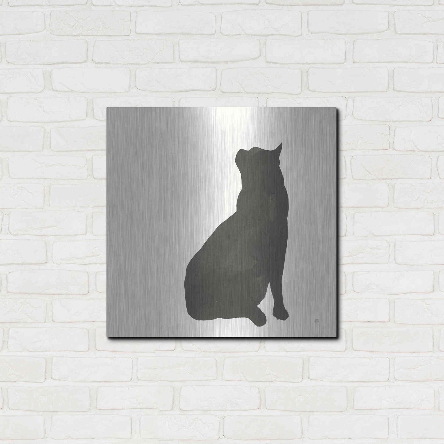 Luxe Metal Art 'Black Cat II' by Chris Paschke, Metal Wall Art,24x24