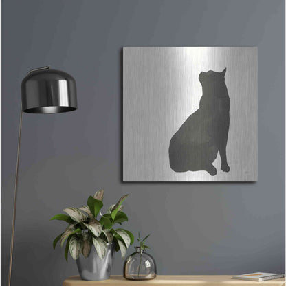 Luxe Metal Art 'Black Cat II' by Chris Paschke, Metal Wall Art,24x24