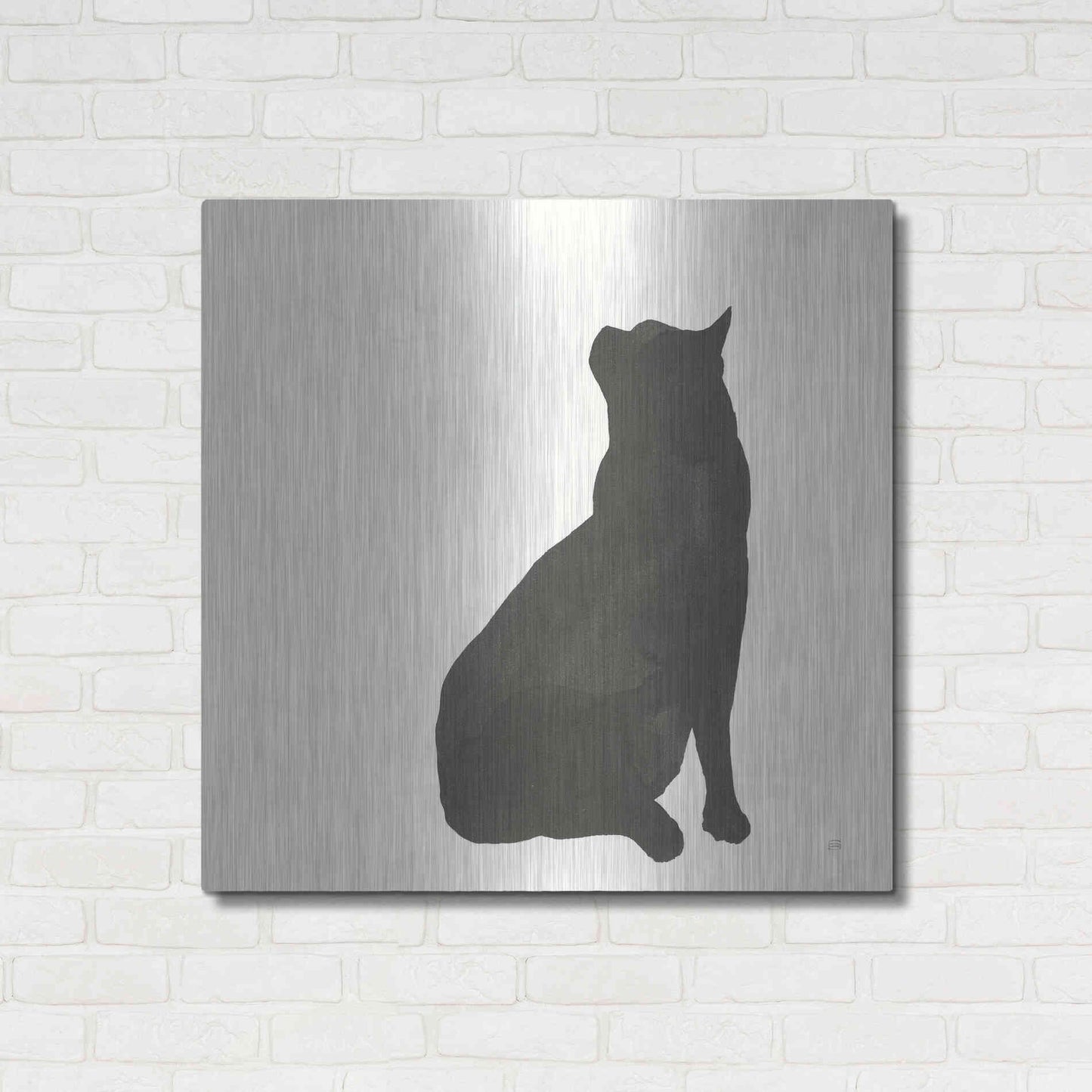 Luxe Metal Art 'Black Cat II' by Chris Paschke, Metal Wall Art,36x36