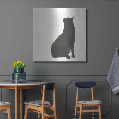 Luxe Metal Art 'Black Cat II' by Chris Paschke, Metal Wall Art,36x36
