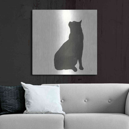 Luxe Metal Art 'Black Cat II' by Chris Paschke, Metal Wall Art,36x36