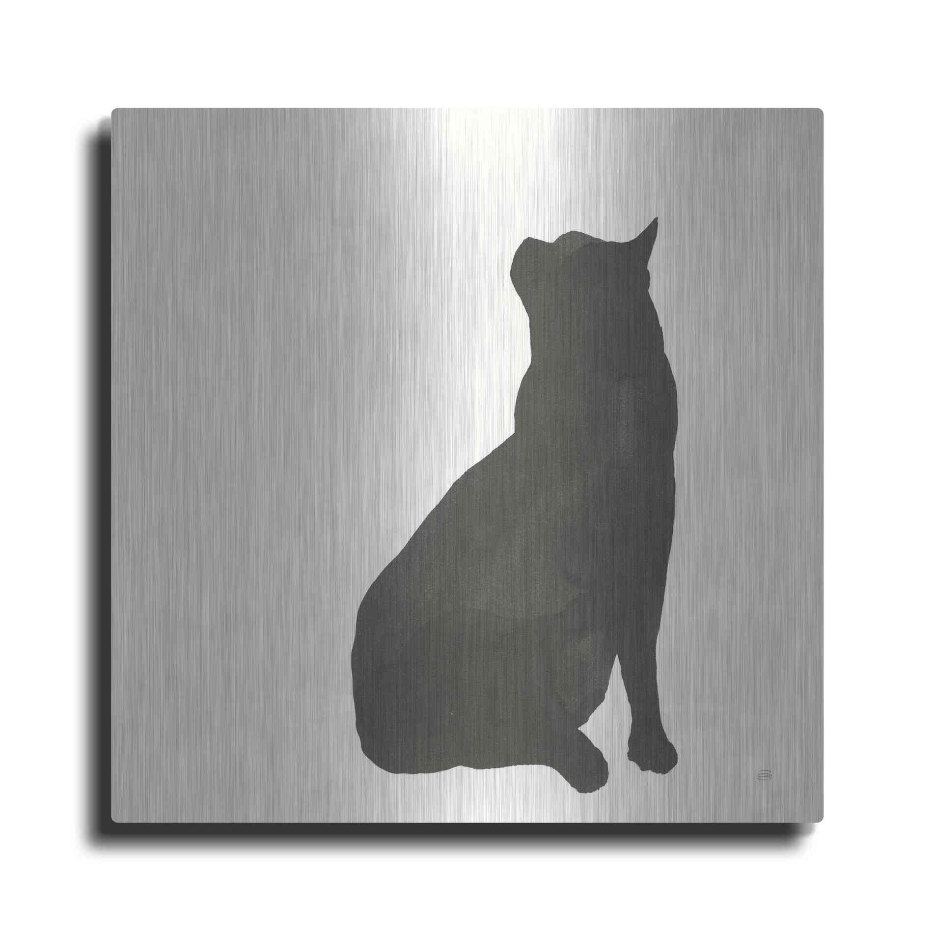 Luxe Metal Art 'Black Cat II' by Chris Paschke, Metal Wall Art