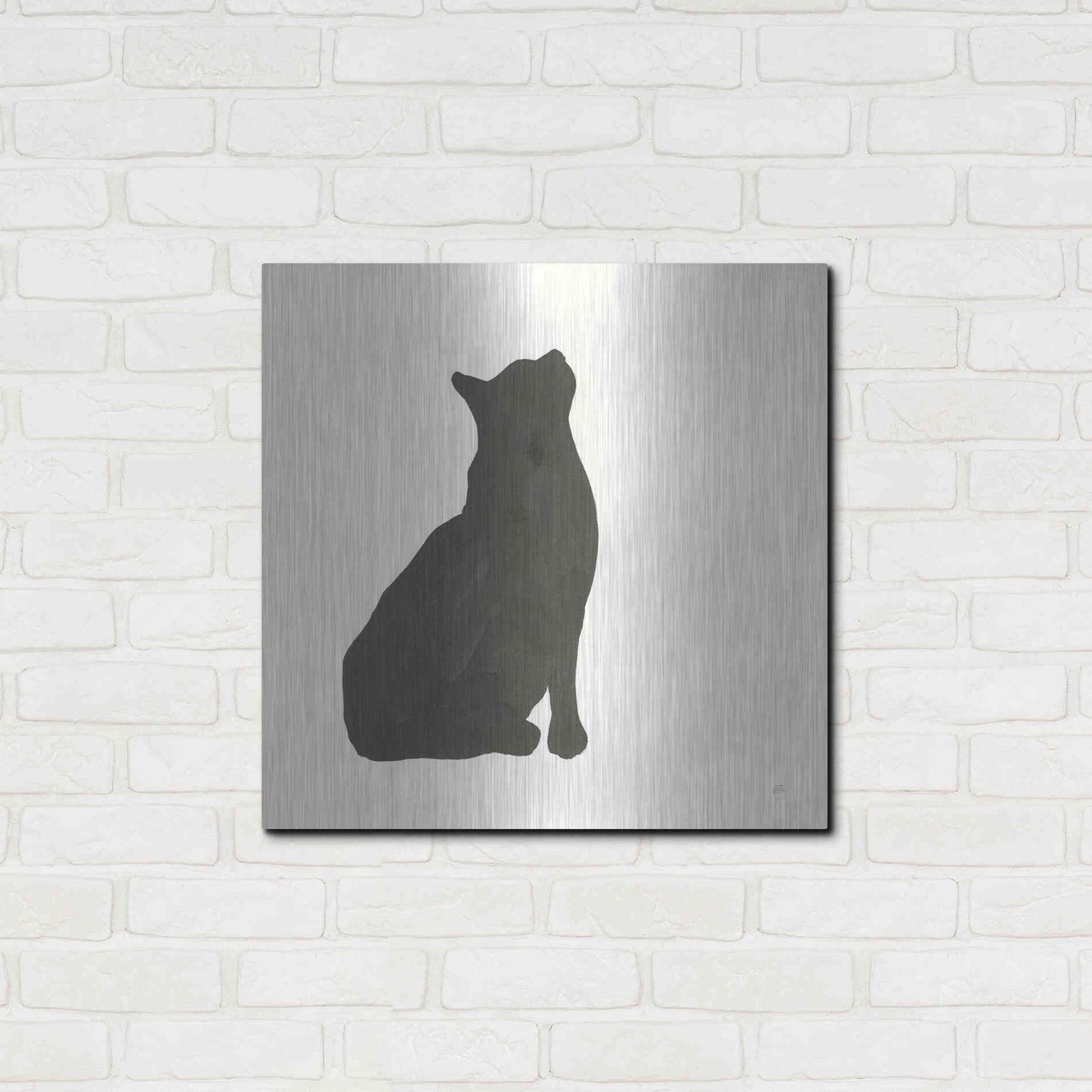 Luxe Metal Art 'Black Cat III' by Chris Paschke, Metal Wall Art,24x24