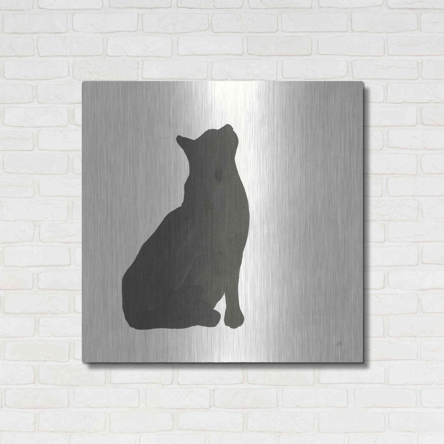 Luxe Metal Art 'Black Cat III' by Chris Paschke, Metal Wall Art,36x36