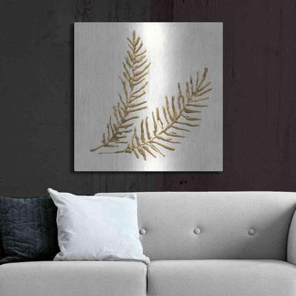 Luxe Metal Art 'Gilded Fern IV' by Chris Paschke, Metal Wall Art,36x36