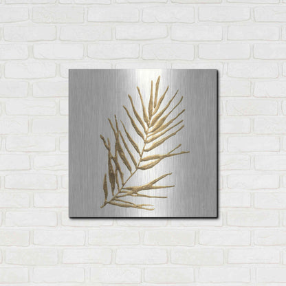 Luxe Metal Art 'Gilded Palm I' by Chris Paschke, Metal Wall Art,24x24