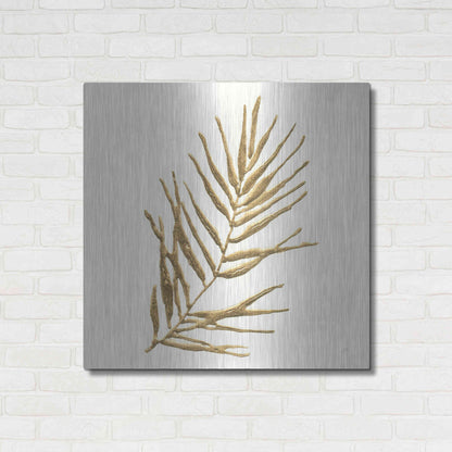 Luxe Metal Art 'Gilded Palm I' by Chris Paschke, Metal Wall Art,36x36