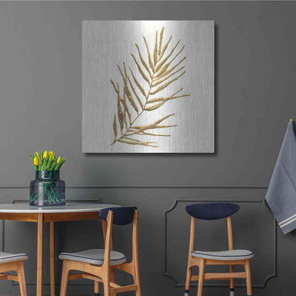 Luxe Metal Art 'Gilded Palm I' by Chris Paschke, Metal Wall Art,36x36