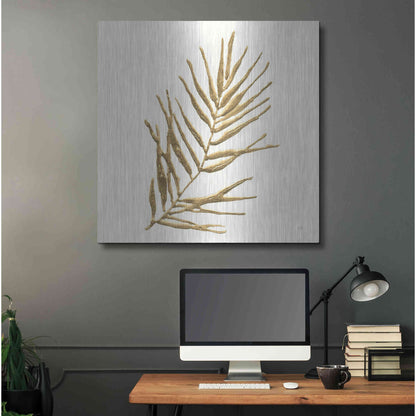 Luxe Metal Art 'Gilded Palm I' by Chris Paschke, Metal Wall Art,36x36