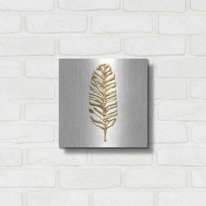 Luxe Metal Art 'Gilded Palm III' by Chris Paschke, Metal Wall Art,12x12