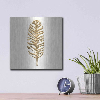 Luxe Metal Art 'Gilded Palm III' by Chris Paschke, Metal Wall Art,12x12