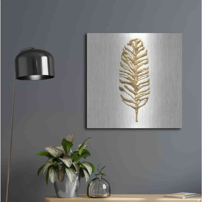 Luxe Metal Art 'Gilded Palm III' by Chris Paschke, Metal Wall Art,24x24