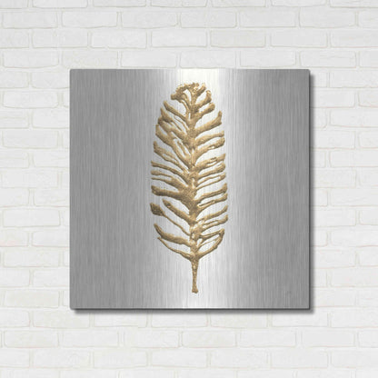 Luxe Metal Art 'Gilded Palm III' by Chris Paschke, Metal Wall Art,36x36