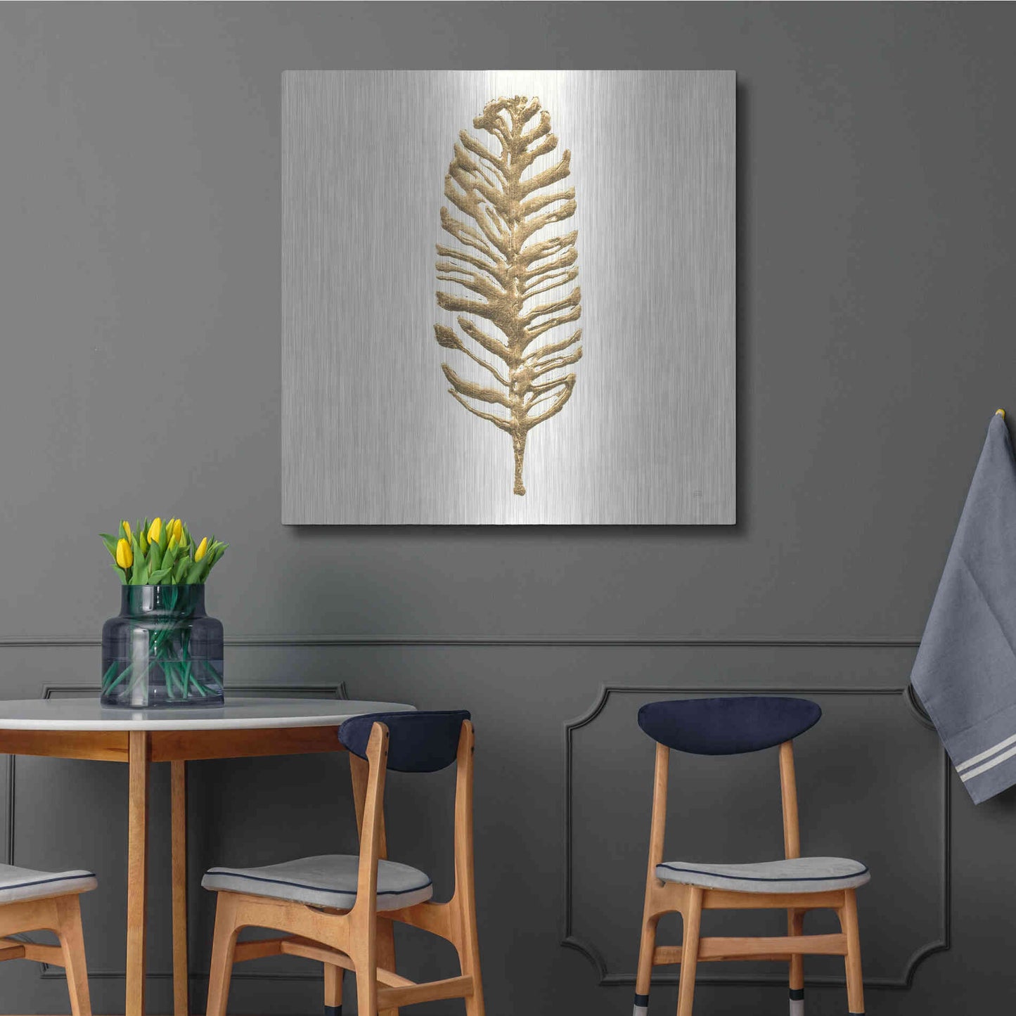Luxe Metal Art 'Gilded Palm III' by Chris Paschke, Metal Wall Art,36x36