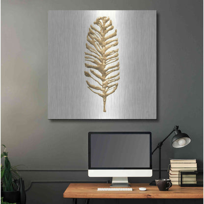 Luxe Metal Art 'Gilded Palm III' by Chris Paschke, Metal Wall Art,36x36