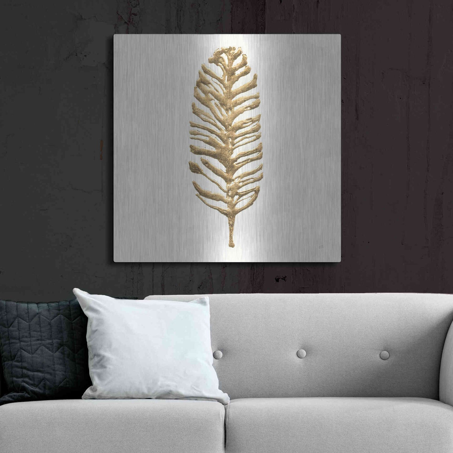 Luxe Metal Art 'Gilded Palm III' by Chris Paschke, Metal Wall Art,36x36