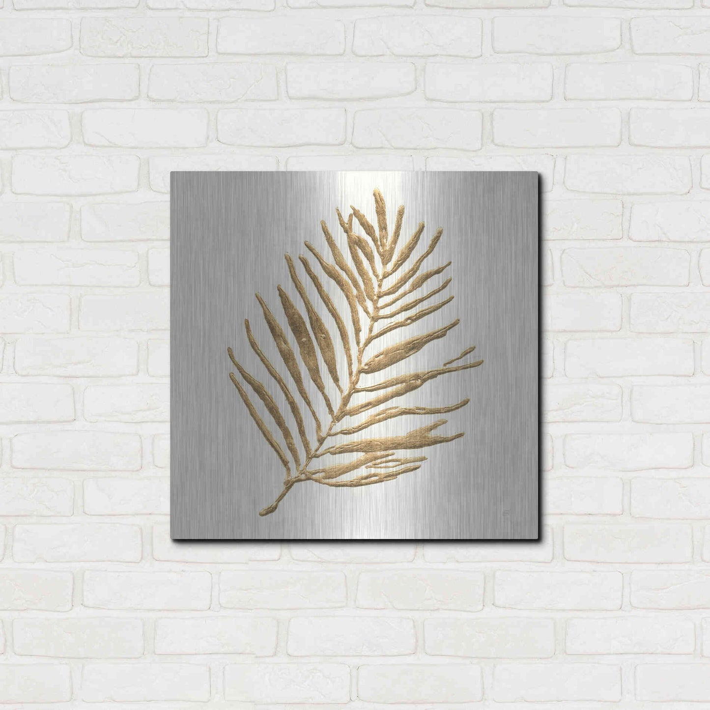 Luxe Metal Art 'Gilded Palm V' by Chris Paschke, Metal Wall Art,24x24