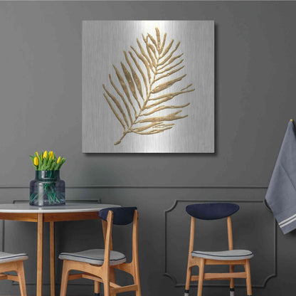 Luxe Metal Art 'Gilded Palm V' by Chris Paschke, Metal Wall Art,36x36